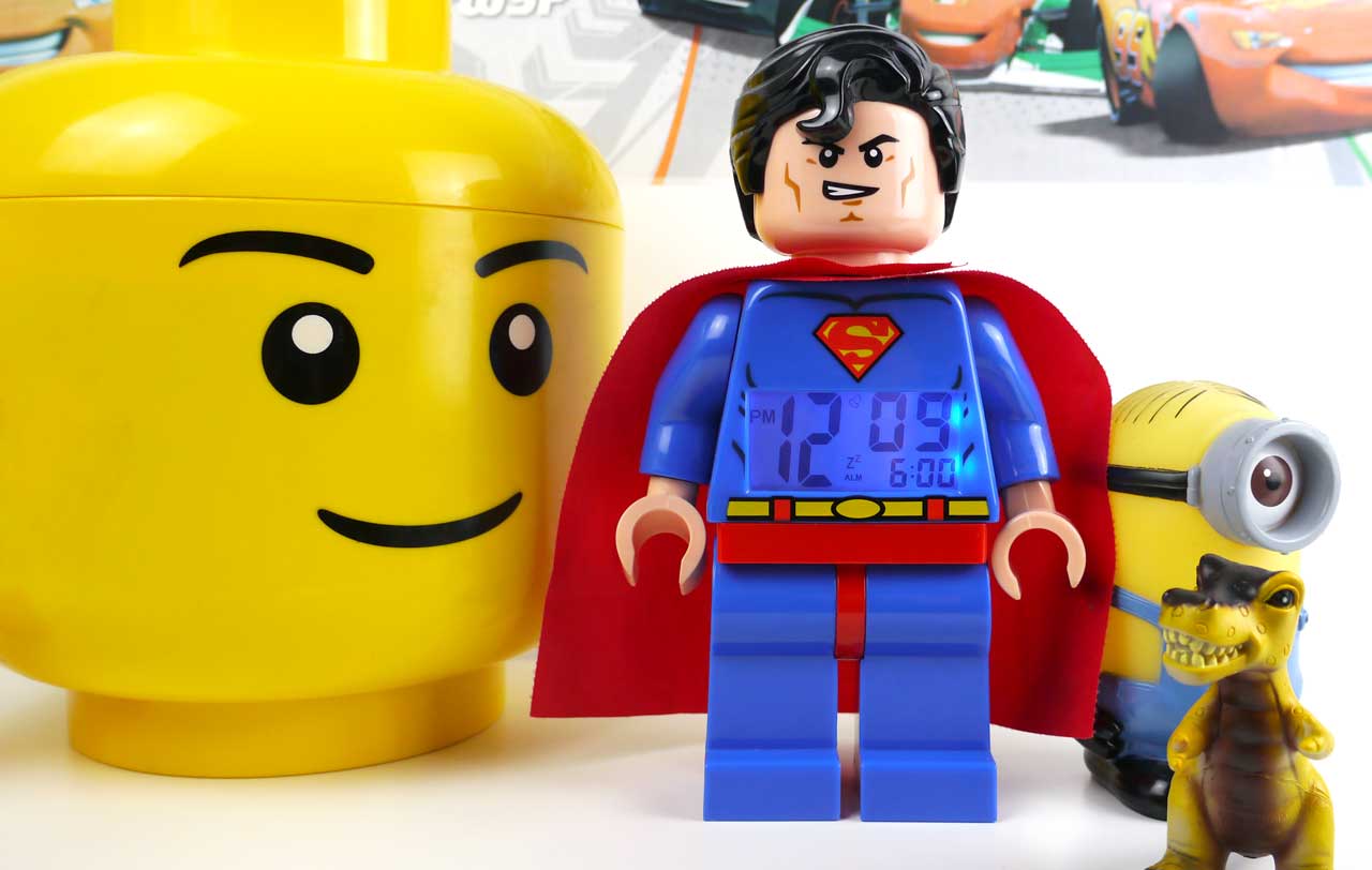DC Comics Lego Superman Alarm Clock Review - We Try Anything
