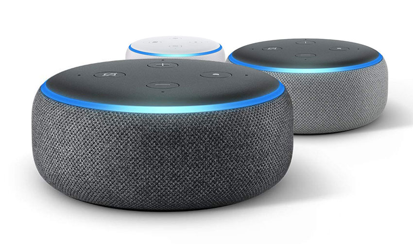 Amazon Echo Dots 3 colours