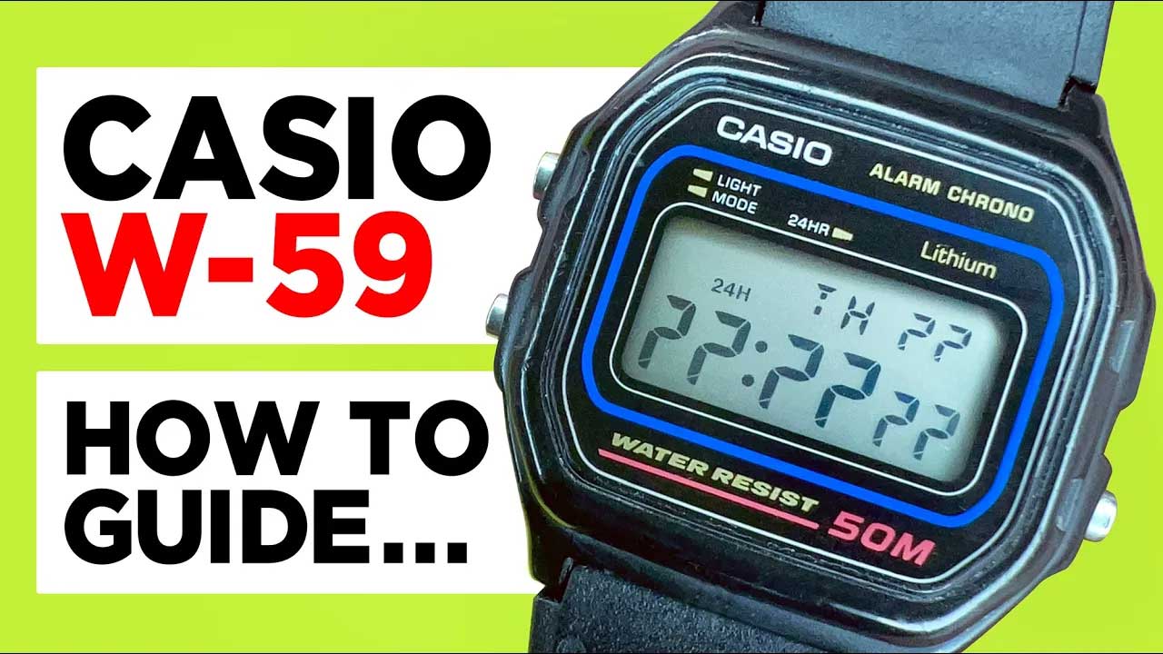 Casio W-59 Digital Watch How to Video