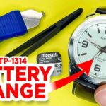 Casio MTP-1314 Battery Change and how to set the time and date