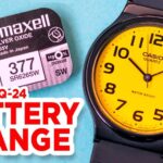 Casio MQ-24 Battery Change and Set the Time