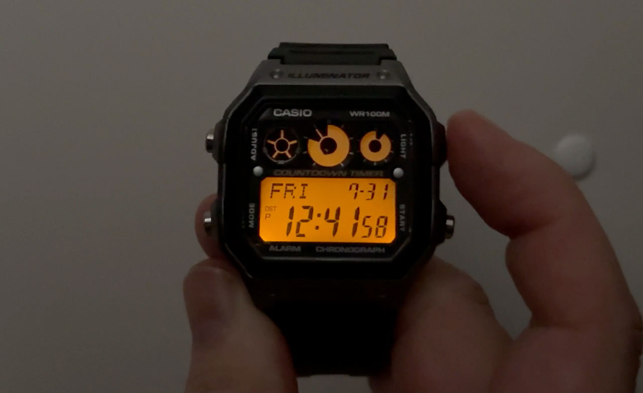 Casio AE-1300WH LED Backlight